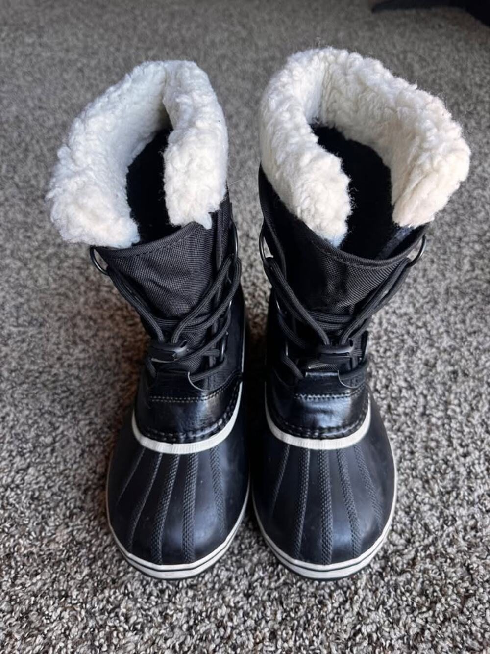 Sorel Caribou Waterproof Winter Boots Snow Leather Rubber Insulated Size 4